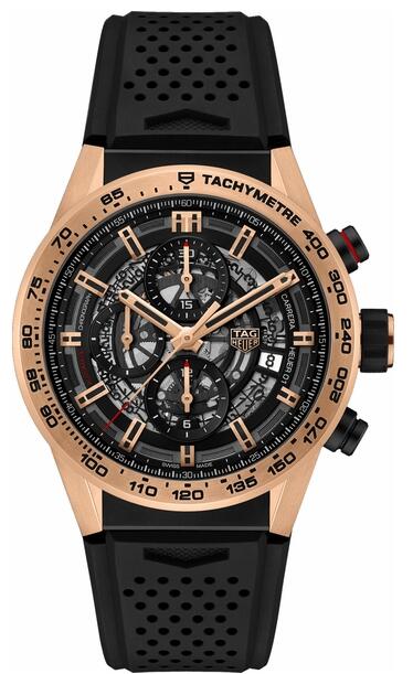 Tag Heuer Carrera Heuer 01 CAR205B.FT6087 Automatic Skeleton Chronograph Rose Gold Fake watch